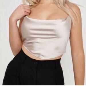 Garage Steffa Satin cowl handkerchief cami